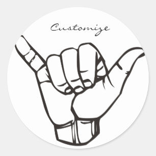 Adesivo Redondo Shaka Brah Wave Thunder_Cove Havaiana