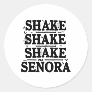 Adesivo Redondo Shake Shake Retro Vintage Dia de as Bruxas engraça