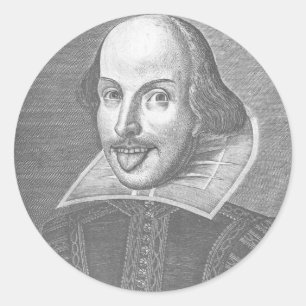 Adesivo Redondo Shakespeare maluco