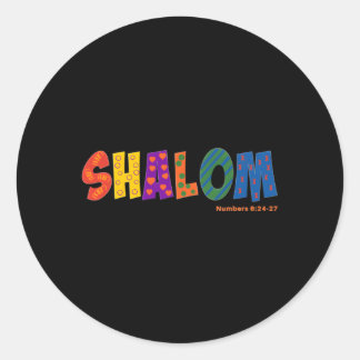 Adesivo Redondo Shalom Colorido