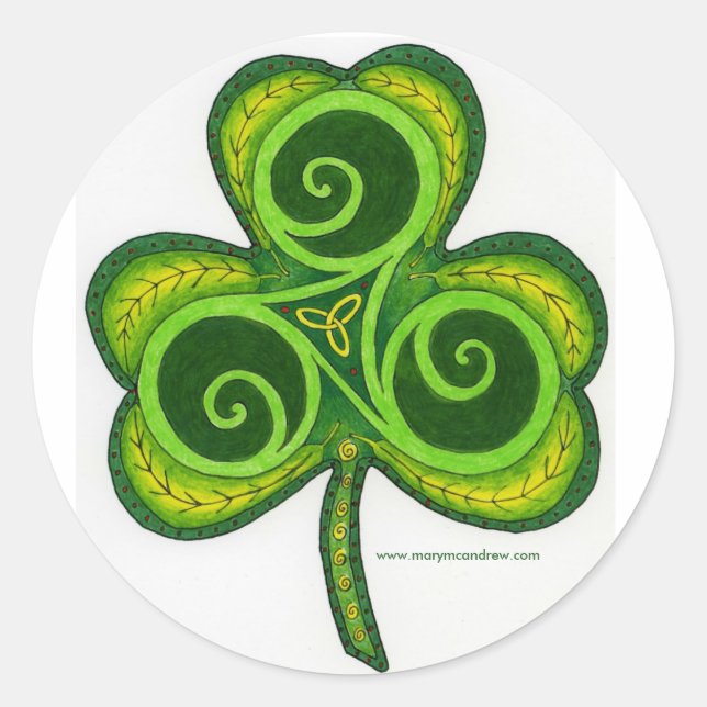 Adesivo Redondo Shamrock (Frente)