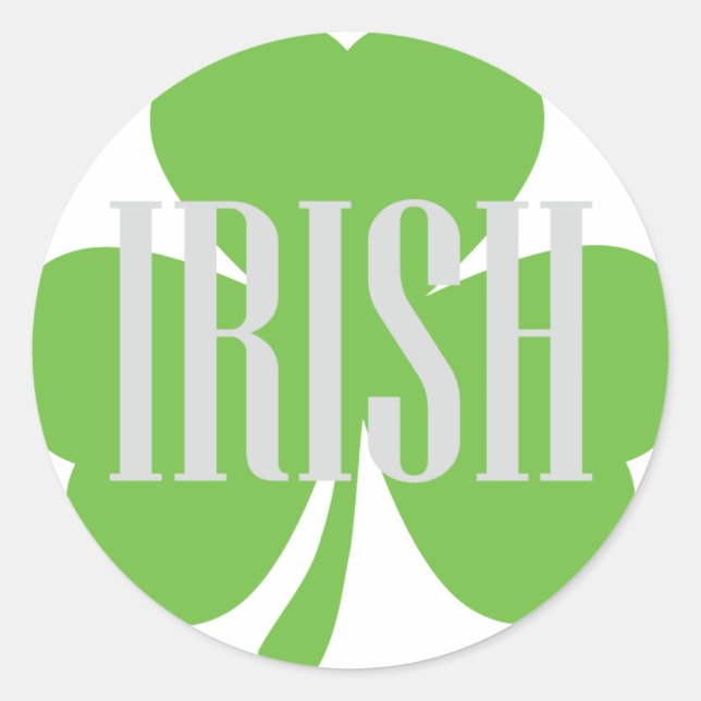 Adesivo Redondo shamrock irlandês (Frente)