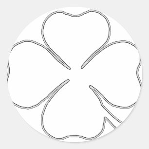 Adesivo Redondo Shamrock Outline Sticker