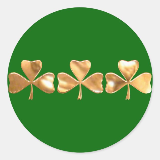 Adesivo Redondo shamrock tri penny (Frente)