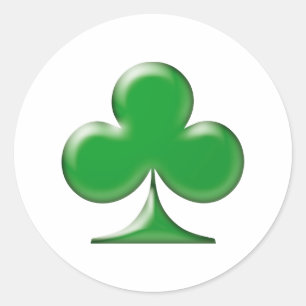 Adesivo Redondo Shamrock Verde de São Patrício