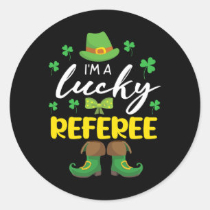 Adesivo Redondo Shamrocks Leprechaun Body Saint Patrick Eu sou uma