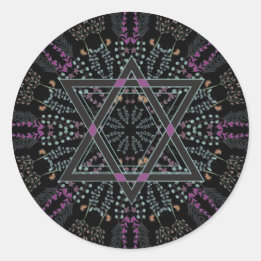 Adesivo Redondo Shana Tova Judeu Ano Novo