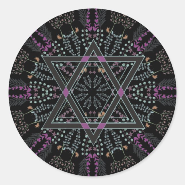 Adesivo Redondo Shana Tova Judeu Ano Novo (Frente)