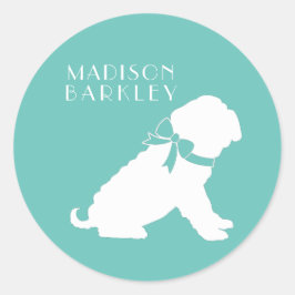 Adesivo Redondo Shar Pei Dog Puppy