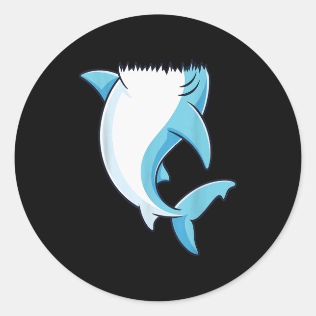 Adesivo Redondo Shark Shirt Adult Kids Men Women Shark Costume  (Frente)