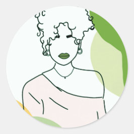 Adesivo Redondo she - green