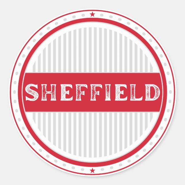 Adesivo Redondo Sheffield City Pride Emblem – English Identity (Frente)