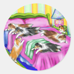 Adesivo Redondo Sheltie Pink Comfort
