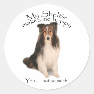 Adesivo Redondo Sheltie Sticker