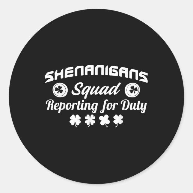 Adesivo Redondo Shenanigans Squad Relatando Ruas. (Frente)