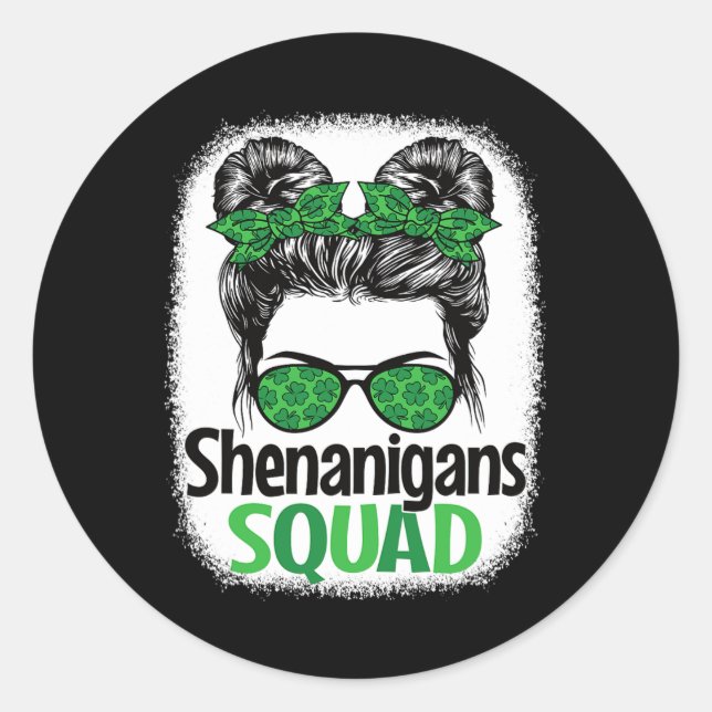 Adesivo Redondo Shenanigans Squad Ruas. (Frente)