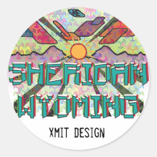 Adesivo Redondo Sheridan, Wyoming Bumper Sticker!