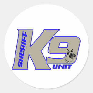 Adesivo Redondo sheriffk 9unit Malinois