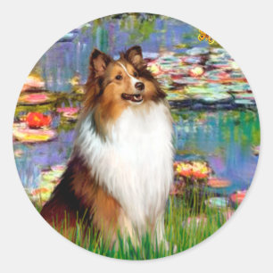Adesivo Redondo Shetland Sheepdog (Bz) - Lírios 2