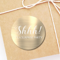 Shhh! Festa de aniversário surpresa - Dourado