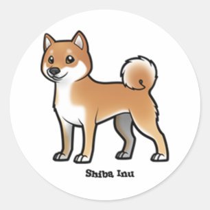Adesivo Redondo shiba inu