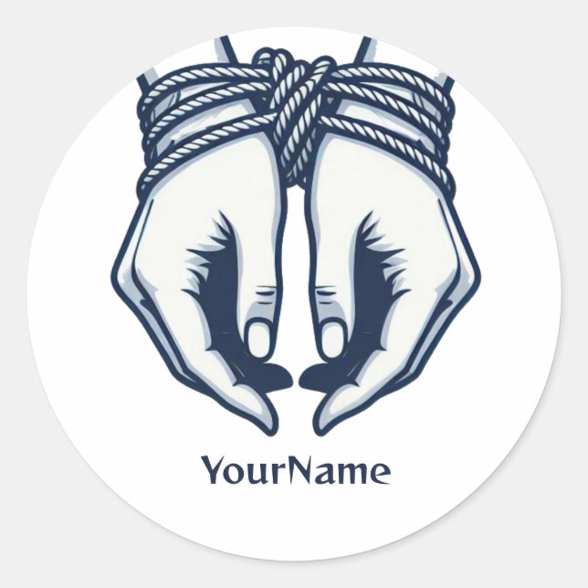 Adesivo Redondo Shibari Sticker Set: Personalize sua paixão (Frente)