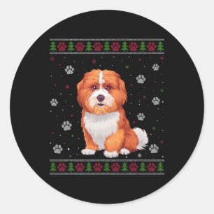 Adesivo Redondo Shichh Natal Sweater Xmas Pet Animal Dog Love