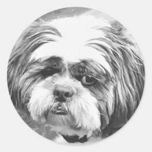 ADESIVO REDONDO SHIH TZU DOG