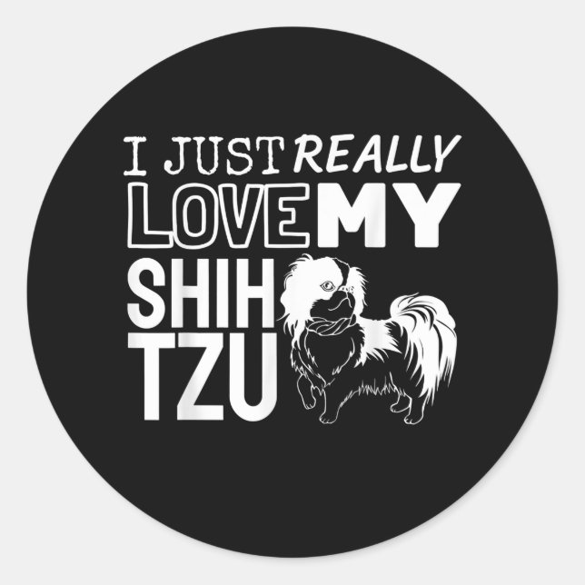 Adesivo Redondo Shih Tzu Lover (Frente)