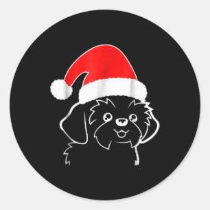Adesivo Redondo Shih Tzu Lovers Shih Tzu Ugly Christmas Gift