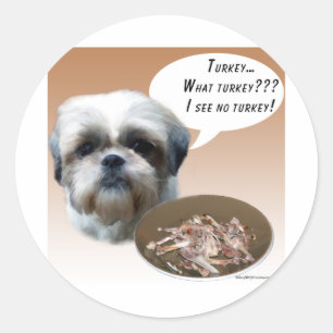 Adesivo Redondo Shih Tzu (natural) Turquia