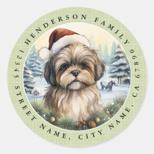 Adesivo Redondo Shih Tzu Round Stickers