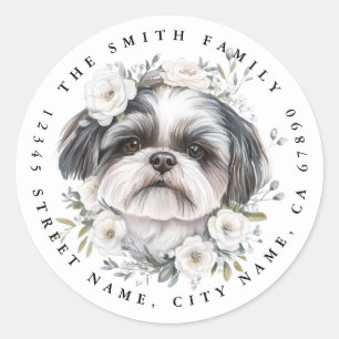 Adesivo Redondo Shih Tzu Round Stickers