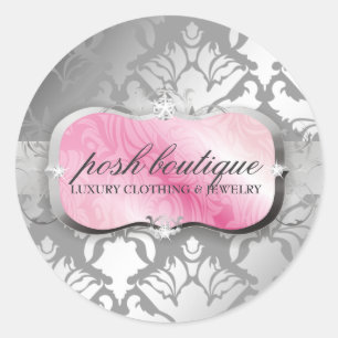 Adesivo Redondo Shimmer cor-de-rosa da bandeja 311-Lavish & do