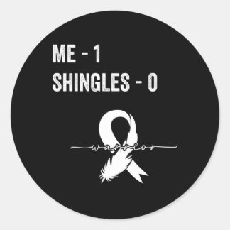 Adesivo Redondo Shingles Sobrevivente Shingles Apoio à Consciência