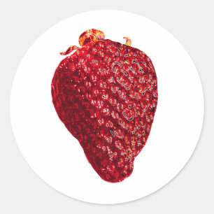 Adesivo Redondo Shiny Strawberry