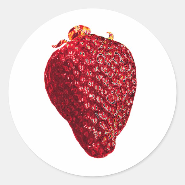 Adesivo Redondo Shiny Strawberry (Frente)