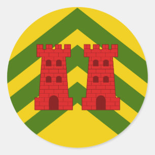 Adesivo Redondo Shire do Crachá de Cloondara Populace Sticker