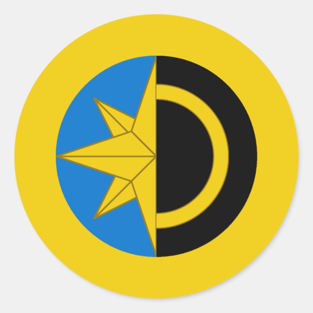 Adesivo Redondo Shire do Crachá Populacional das Sombras (Frente)