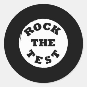 Adesivo Redondo Shirt Rock The Test Men School