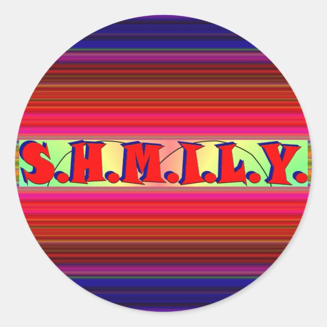 Adesivo Redondo SHMILY Sticker (Frente)