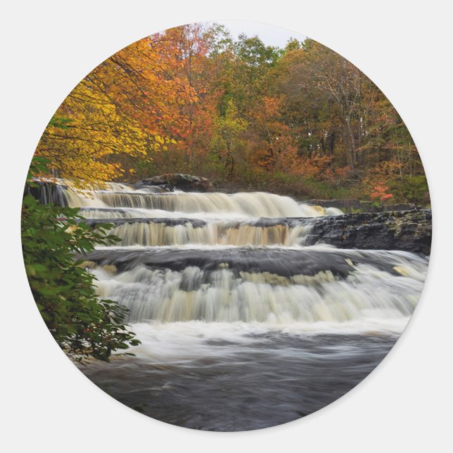 Adesivo Redondo Shohola cai no outono (2) (Frente)