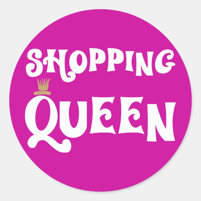 Adesivo Redondo shopping queen (Frente)