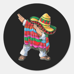 Adesivo Redondo Shor Mexicano Poncho Cinco de Mayo Boys