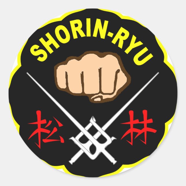 ADESIVO REDONDO SHORIN RYU KARATE PATCH SYMBOL KANJI (Frente)