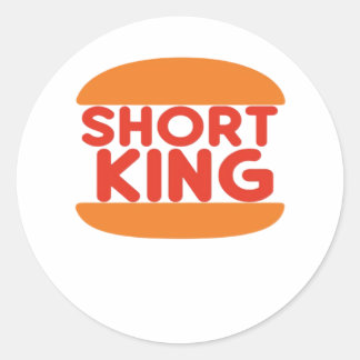 Adesivo Redondo Short King Funny Minimal Design