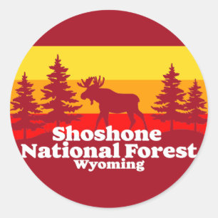 Adesivo Redondo Shoshone National Forest Wyoming