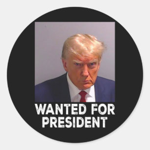 Adesivo Redondo Shot Trump Queria O Presidente 2024