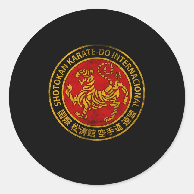 Adesivo Redondo Shotokan Karate Do Kanji Japão Mial Mma (Frente)