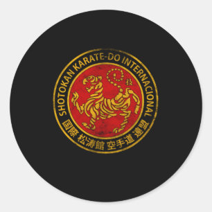 Adesivo Redondo Shotokan Karate Do Kanji Japão Mial Mma